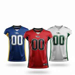 Maillot de football américain de qualité professionnelle - Logo et numéro brodés sur mesure - Vêtements de sport respirants anti-boulochage - Football - Product Image 1