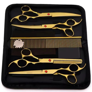 Wholesale Professional Barber Scissors Set Premium Hair Cutting and Thinning Shears Kit with Comb and Custom Color - Product Image 2