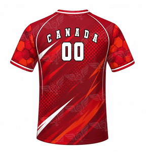 Camiseta de Fútbol Sublimada Estilo Alemán en Negro, Rojo y Dorado, Transpirable, para Aficionados al Fútbol - Product Image 4