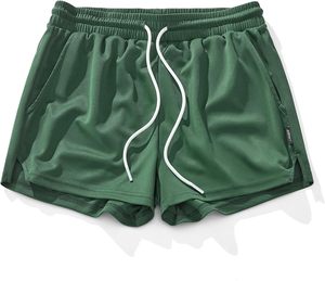 Men'sQuick Dry Elastic Waist Plaid Breathable Formal Shorts Solid <b>Colour</b> with Side Stripe Mid Navy Blue - Product Image 6