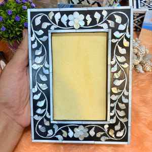 Modern Floral Design Bone Inlay Art Model Custom Size Resin Inlaid Rectangle European Style Picture <b>Frame</b> <b>Gift</b> - Product Image 1