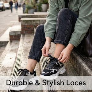 Genuine <b>Leather</b> Flat Shoe Laces 7mm Width Premium Durable Flexible Strong Replacement Laces for Boots Sneakers Casual Footwear - Product Image 2