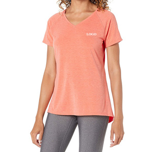 T-shirt Femme Tendance Style Urbain Haut de Gamme Impression Logo Personnalisé Couleur Unie Vente en Gros Fournisseur Vêtements Décontractés Design - Product Image 1