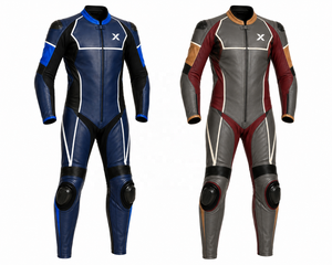 Combinaison de moto en cuir une pièce pour équipe d'entreprise |   Bleu marine |   Fabricant OEM ODM |   Qualité de conception haut de gamme |   Vêtements de course - Product Image 5