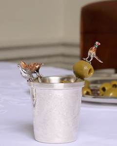 Seau à glace classique en acier inoxydable avec poignées annulaires, bac à glace rond argenté pour bouteilles de vin et présentation de boissons - Product Image 4