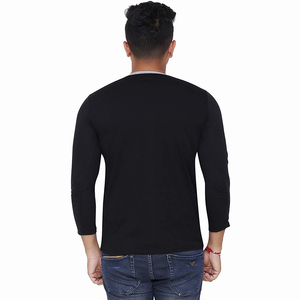 Men's Light Blue Cotton <b>T</b>-<b>Shirt</b> Short Sleeve O-Neck <b>Pocket</b> Casual Wear <b>T</b> <b>Shirt</b> Regular Fit <b>T</b> <b>Shirt</b> Solid Color Jersey Knit - Product Image 2