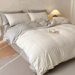 Pink <b>Striped</b> Comforter <b>Set</b> Modern Soft Trendy Hypoallergenic <b>Bedding</b> Comforter <b>Sets</b> - Product Image 5