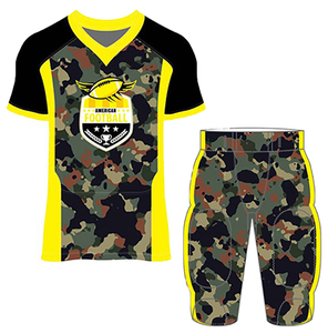 Uniforme de Fútbol Americano Sublimado Transpirable al por Mayor, Conjunto de Spandex/Poliéster, Nombres de Equipos Personalizados, Ropa Deportiva para Equipos - Product Image 1