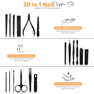 <b>Nail</b> Care Manicure Kit With Cuticle Pusher And Precision Tools Deluxe Manicure Kit Personal Care <b>Set</b> For Home And Travel Use - Product Image 2