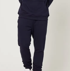 ชุดวอร์มฮู้ดดี้ผู้ชายแบบเรียบง่าย – ชุดเสื้อสเวตเชิ้ตและกางเกงจ็อกเกอร์พร้อมโลโก้สั่งทำได้ สีพื้น ชุดลำลองสไตล์สปอร์ตสองชิ้น - Product Image 4