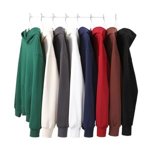 High Quality Custom logo 400G 100% Cotton Heavyweight <b>Fleece</b> Blank Oversized Plus Size Men's <b>Hoodies</b> & Sweatshirts for Men - Product Image 1