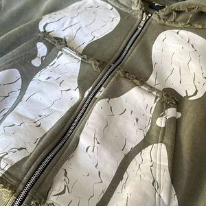 Sudadera con capucha para hombre, personalizada OEM, de invierno, de forro polar modal, con cremallera, lavada al ácido, desgastada, corta, con forro, ecológica - Product Image 6