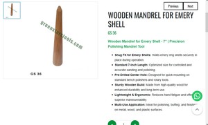 LUXURO Brand New Wooden Mandrel Emery <b>Shell</b> 7 Inch Polishing Mandrel Jewelry Making Tools Hand Tools Goldsmith Tools | Item No - Product Image 3