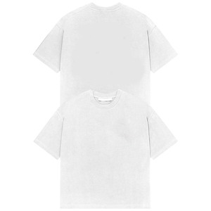 T-shirt pour homme 100% coton, coupe ample, imprimé, jersey de coton surdimensionné pour homme, 240 GSM, t-shirt blanc, impression en relief de cœur rouge, logo personnalisé - Product Image 5