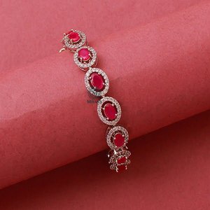Freya Ruby Rhodium Plated Tennis Bracelet-Designer Fashion Gift - Product Image 4