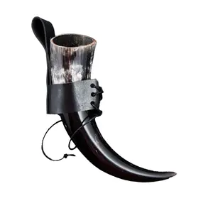 Corne à boire polie de qualité supérieure avec finition lisse pour utilisation dans un bar rustique à bas prix, style viking authentique. - Product Image 6