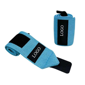 Attelle de poignet réglable et respirante pour la musculation et l'entraînement en salle de sport, unisexe, bleue, avec logo personnalisable, fermeture auto-agrippante - Product Image 3