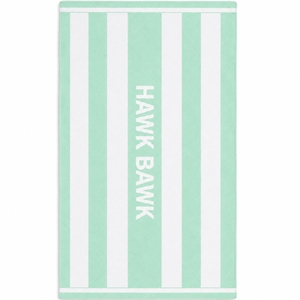 Serviette de plage à rayures vert menthe et blanches, serviette de piscine à rayures pastel, serviette d'été à rayures vert menthe, serviette de plage bicolore à rayures verticales - Product Image 1