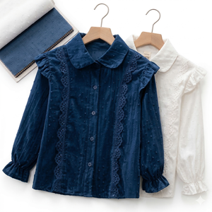 Blusa sin Mangas de Poliéster Sólido para Niñas, Estilo Preppy, Color Blanco, con Estampado Tie-Dye, Sexy, para Primavera y Otoño, Nuevo Estilo - Product Image 1