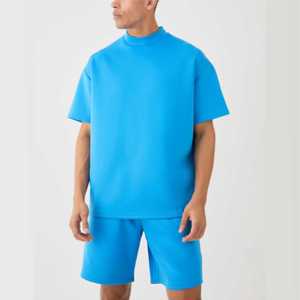 Conjuntos de Camisas y Pantalones Cortos de 2 Piezas para Hombre, de Alta Calidad, con Logotipo Estampado, 100% Algodón Transpirable, para Verano - Product Image 2