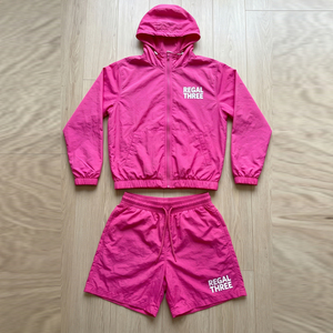 Ensemble coupe-vent OEM : Short et Hoodie Imperméables pour l'extérieur – Deux Pièces 100% Nylon – Survêtement Coupe-Vent Homme Femme - Product Image 1