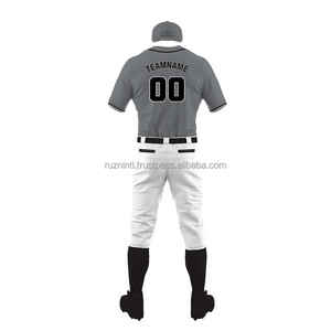 Ensemble d'uniformes de baseball avec logo personnalisé, nom et numéro de joueur, matériau respirant parfait pour l'entraînement ou le match - Product Image 4