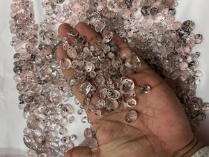 Natural Pink Dot Quartz Mix Shape Cabochon with Oval/<b>Cushion</b> Cut Options - Product Image 3