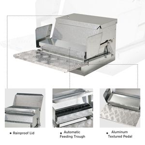Mangiatoia Automatica per Polli da 30 Libbre, Design Resistente alle Intemperie con Struttura in Acciaio Zincato e Alluminio - Product Image 3