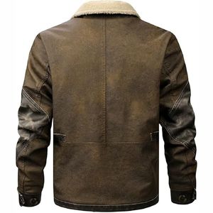Chaquetas de Cuero Casuales para Hombre al por Mayor, Chaqueta de Cuero Personalizada, Chaqueta de Invierno para Hombre - Product Image 5