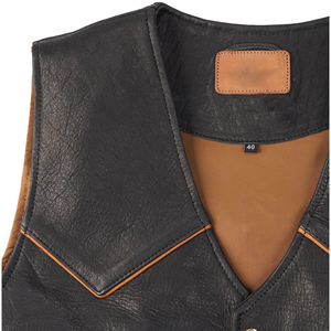 Low Price Top High Quality Motorbike Leather Vest Customized Logo Lightweight Men Motorbike Leather Vest Breathable - Product Image 6