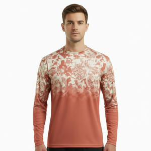 Camiseta de pesca para hombre, protección solar, manga larga, ciclismo, senderismo, rendimiento al aire libre - Product Image 3