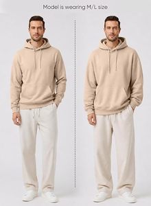 Men Hoodies High Quality Polyester/Cotton V-neck Regular Fit Sporty Waterproof Blank <b>Thick</b> <b>Fleece</b> Heavy Weight Oversized Digital - Product Image 4