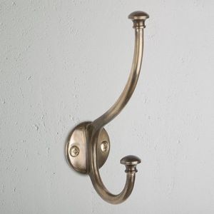 Industrial Brass <b>Wall</b> Hooks Durable Heavy Duty Metal <b>Hanger</b> For Home Office Entryway <b>Wall</b> Storage Organization - Product Image 6