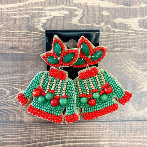 Guirlande de Noël brodée de perles, faite à la main, personnalisée, broderie perlée, cadeau de Noël par MULTI CRAFT - Product Image 1