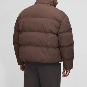 High Quality Men's Casual Winter Jacket <b>Warm</b> Hooded Puffer Zipper Printed Logo Front Finished Worsted <b>Waterproof</b> Windproof Thick - Product Image 5