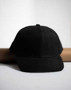 Unisex <b>Black</b> Cotton Baseball Cap 6-Panel Fitted Solid Color Casual Adult Hat Four Seasons Style - Product Image 4