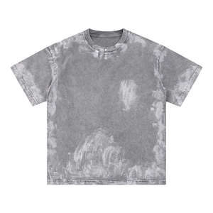 เสื้อยืดผู้ชายไซส์ใหญ่ ลายมัดย้อม ผ้าฝ้าย แขนสั้น คอกลม ลำลอง ลายเรียบ ถักทอ คอกลม ความยาวปกติ - Product Image 2