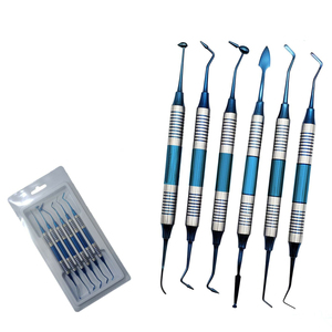 Instruments dentaires ergonomiques manuels pour composites, poignée d'élévateur parodontal réutilisable en acier inoxydable CE - Product Image 1
