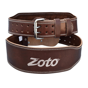 Ceinture de musculation en cuir réglable et robuste avec boucle à double ardillon antidérapante pour Cross-fit et Powerlifting - Product Image 1