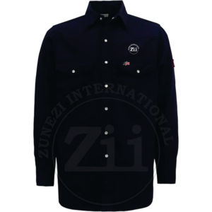 ZUNEZI NFPA 2112 Camisa de Trabajo Personalizada de Manga Larga para Soldador, Ropa FR, Camisa de Botones para Hombre, Color Gris, Nivel de Protección A, 300C-500C, Paquete de Respirador para Calor - Product Image 1