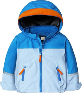 Veste coupe-vent imperméable pour tout-petits, garçons et filles, anorak, manteau d'hiver personnalisé pour enfants, nouveau design à capuche - Product Image 1