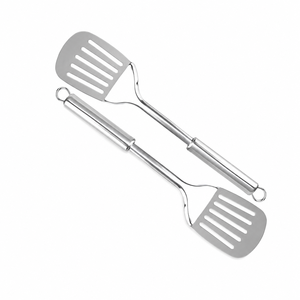 Spatule en acier inoxydable robuste, spatule à fentes en métal pour la cuisson, ustensiles de cuisine durables de qualité restaurant avec manche - Product Image 1