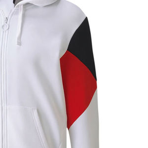 Sweat à capuche coupe ample surdimensionné pour femmes conception d'arc linéaire 80% coton 20% polyester sweat poches 100% coton avant hiver - Product Image 6