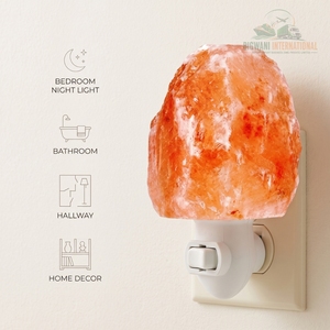 Lámpara de Pared de Sal del Himalaya Natural con Base Giratoria e Interruptor para Decoración de Interiores, Venta al Por Mayor - Product Image 4
