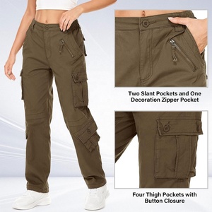 Pantalon cargo pour femmes personnalisé de style classique ajustable et options de personnalisation pour le travail et les voyages - Product Image 2