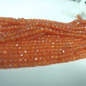 ผู้ผลิตลูกปัดพลอยคาร์เนเลียนธรรมชาติขนาด 4 มม. ผู้จัดจำหน่ายรายใหญ่ ลูกปัดทรงกลมเจียระไนแบบมาตรฐาน สำหรับทำเครื่องประดับ ขาย - Product Image 3