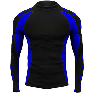 Nardon Apparel Custom Logo <b>Men</b> Mock Compression <b>Shirt</b> Long Sleeve <b>Shirts</b> Quick Dry Protection Rash Guard Swim Gym Tight Wear - Product Image 4