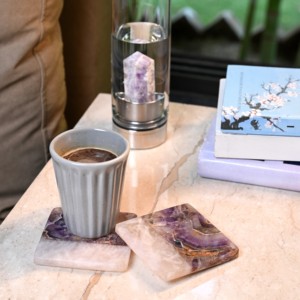 Designer Premium <b>Marble</b> <b>Coasters</b> Luxury Natural Stone Drink <b>Coaster</b> Set With Refined Finish Durable Surface Ideal For Coffee Cup - Product Image 2