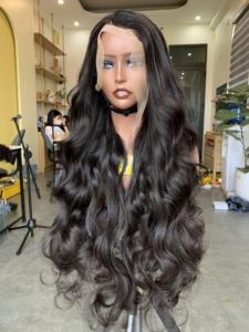 Pelucas de cabello humano virgen vietnamita estilo rizado extensiones de ondas naturales de doble dibujado con cierre transparente peluca Frontal venta - Product Image 5