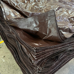 Bâche en PE bleue durable, écologique, résistante au vent, imperméable, résistante aux UV, résistante aux déchirures, de poids moyen, pour couverture extérieure - Product Image 5